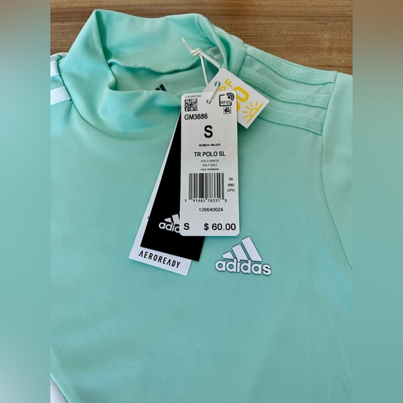 NWT Adidas Women Mock Neck Golf Polo GM3686 - Picture 4 of 5